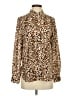 Banana Republic 100% Polyester Animal Print Brown Long Sleeve Blouse Size S - photo 1