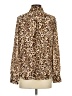 Banana Republic 100% Polyester Animal Print Brown Long Sleeve Blouse Size S - photo 2
