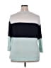 Mix by 41 Hawthorn Color Block Teal Pullover Sweater Size 2X - photo 2