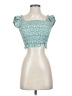 Goodnight Macaroon Teal Short Sleeve Top Size S - photo 1