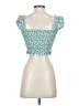 Goodnight Macaroon Teal Short Sleeve Top Size S - photo 2