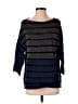 Chiaramente Stripes Blue Pullover Sweater Size M - photo 1