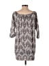 Lux 100% Polyester Gray 3/4 Sleeve Blouse Size M - photo 2