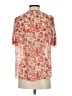 Chenault 100% Polyester Orange Short Sleeve Blouse Size XS - photo 2
