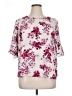 Elle 100% Polyester Floral Pink Short Sleeve Blouse Size XL - photo 1