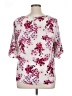 Elle 100% Polyester Floral Pink Short Sleeve Blouse Size XL - photo 2