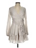 Japna 100% Polyester Gray Ivory Cocktail Dress Size XS - photo 1