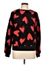 Shein 100% Polyester Hearts Black Pullover Sweater Size 12 - photo 1