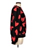 Shein 100% Polyester Hearts Black Pullover Sweater Size 12 - photo 4