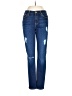 7 For All Mankind Hearts Blue Jeans Size 26 waist - photo 1