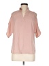 Unbranded 100% Polyester Pink Short Sleeve Blouse Size M - photo 1