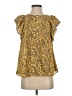 Max Studio 100% Polyester Yellow Short Sleeve Blouse Size XS - photo 1