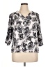 Monday Fun 100% Rayon Gray 3/4 Sleeve Blouse Size 1X - photo 1