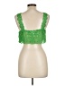 H&M 100% Polyester Green Sleeveless Blouse Size L - photo 2