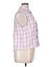 Bibi 100% Cotton Checkered-gingham Pink Sleeveless Button-Down Shirt Size XL - photo 4