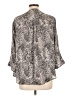 Torrid 100% Polyester Animal Print Gray 3/4 Sleeve Blouse Size Lg Plus (0) - photo 2
