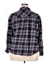 Torrid 100% Cotton Plaid Gray Long Sleeve Button-Down Shirt Size 2X Plus (2) - photo 2