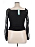Lush 100% Polyester Black Long Sleeve Top Size XL - photo 2
