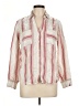 Express Stripes Ivory Long Sleeve Blouse Size L - photo 1
