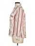 Express Stripes Ivory Long Sleeve Blouse Size L - photo 5
