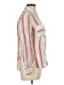 Express Stripes Ivory Long Sleeve Blouse Size L - photo 4