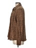 Potter's Pot 100% Polyester Animal Print Brown Long Sleeve Blouse Size L - photo 5