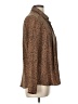 Potter's Pot 100% Polyester Animal Print Brown Long Sleeve Blouse Size L - photo 4