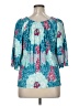 Dereon Teal 3/4 Sleeve Blouse Size XL - photo 2