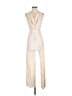 PrettyLittleThing Metallic Ivory Jumpsuit Size 2 - photo 1