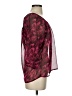 Express 100% Polyester Burgundy 3/4 Sleeve Blouse Size S - photo 4