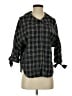 8 Seconds Plaid Black 3/4 Sleeve Blouse Size S - photo 1