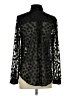 Jennifer Lopez 100% Polyester Animal Print Black Long Sleeve Blouse Size S - photo 2