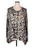 Davi & Dani Animal Print Silver Pullover Sweater Size 2X - photo 1