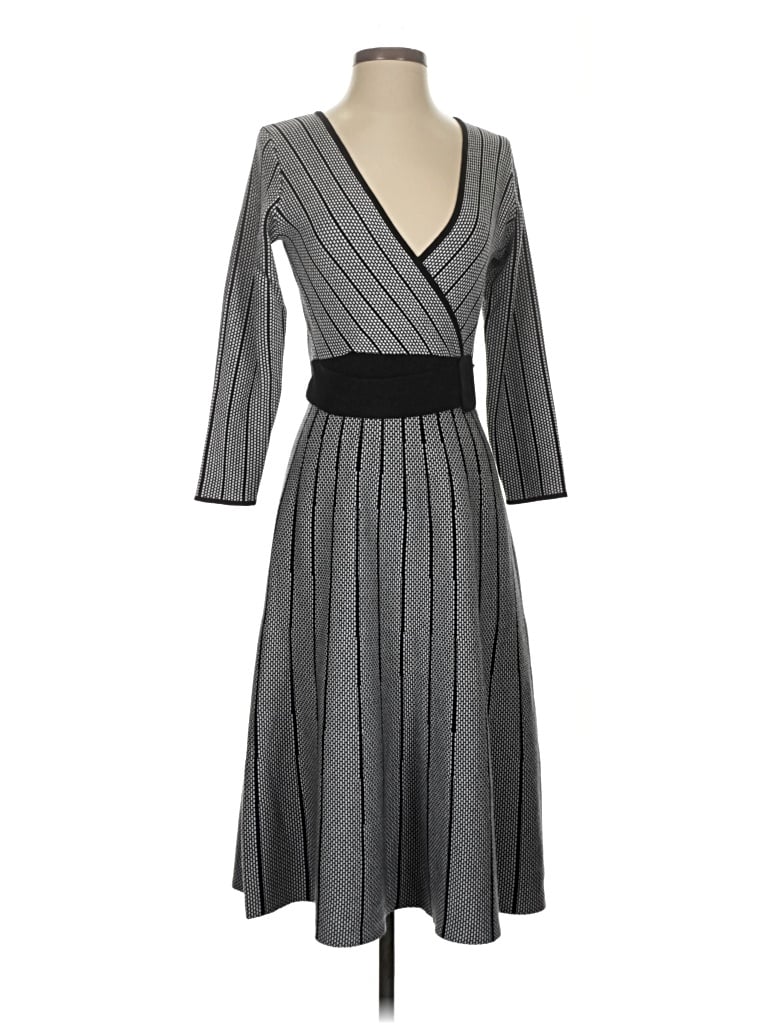 Pre-owned Robbie Bee Cocktail Dress In Gray