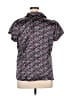 Cato Purple Black Short Sleeve Blouse Size XL - photo 2