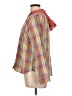 Made With Love Plaid Brown Pink Long Sleeve Blouse Size L - photo 5