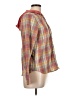Made With Love Plaid Brown Pink Long Sleeve Blouse Size L - photo 4