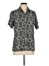 Assorted Brands Chevron-herringbone Black Short Sleeve Blouse Size L - photo 1