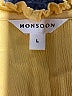Monsoon 100% Viscose Yellow Short Sleeve Blouse Size L - photo 7