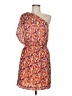 BCBGeneration 100% Polyester Print Orange Red Cocktail Dress Size M - photo 1