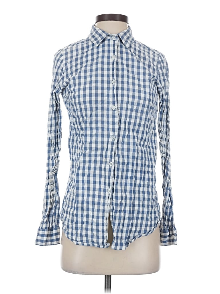 Pre-owned Madison Long Sleeve Button Down Shirt In Blue