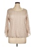 Roz & Ali 100% Polyester Tan 3/4 Sleeve Blouse Size XL - photo 1