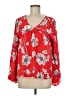 Copper Key 100% Polyester Red Long Sleeve Blouse Size M - photo 1