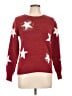 Holiday Time Stars Red Pullover Sweater Size L - photo 1