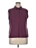 Stylus Burgundy Sleeveless Button-Down Shirt Size XL - photo 1