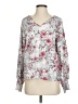 Shein Floral Gray Long Sleeve Blouse Size 4 - photo 1