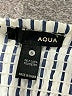 Aqua 100% Polyester Floral Stripes Blue Casual Dress Size S - photo 7