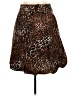 Ellen Tracy 100% Silk Animal Print Brown Silk Skirt Size 14 - photo 1