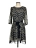 En Focus Studio 100% Polyester Chevron-herringbone Gray Casual Dress Size 4 (petite) - photo 1