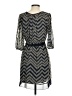 En Focus Studio 100% Polyester Chevron-herringbone Gray Casual Dress Size 4 (petite) - photo 2